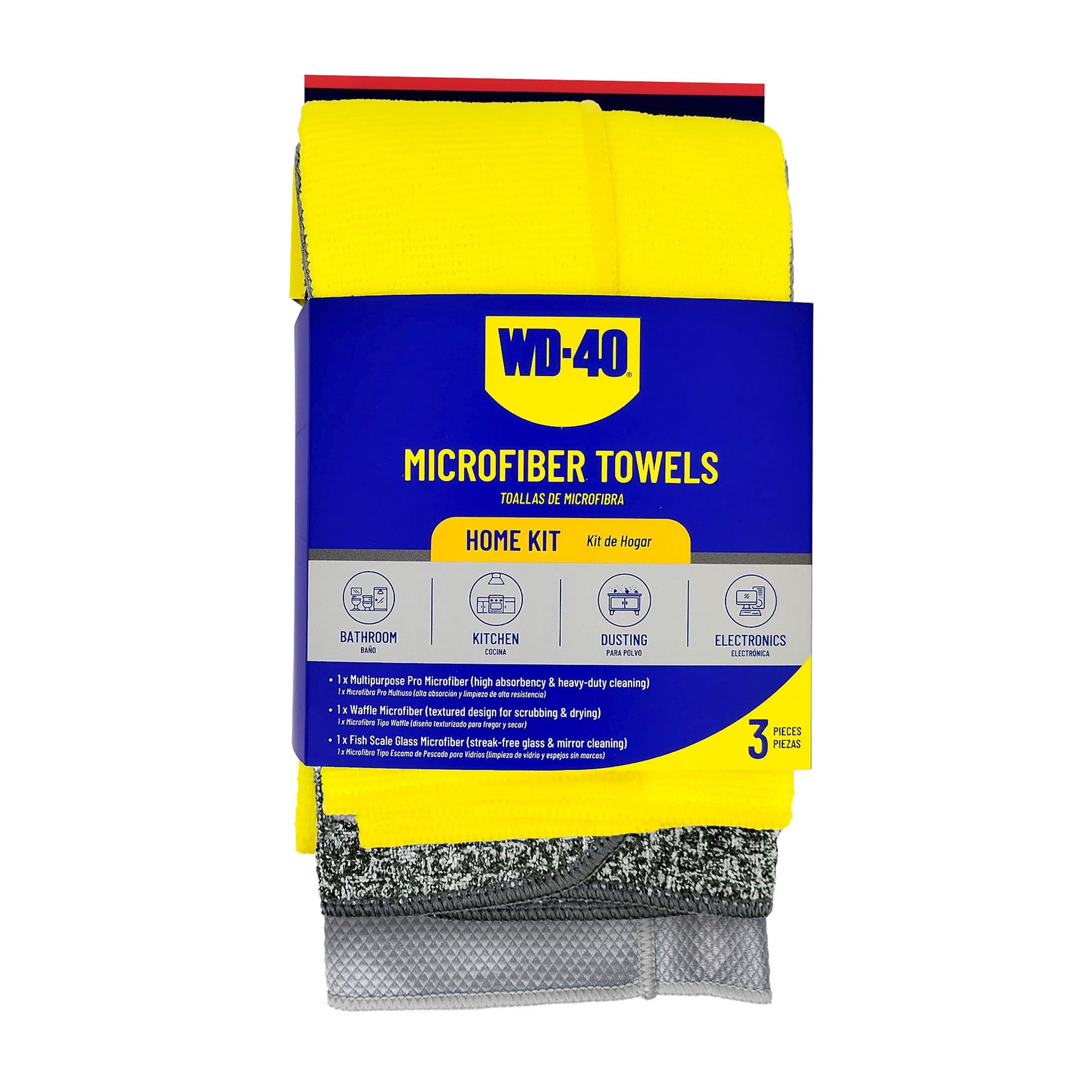 Microfiber Towel Kit | 3-Piece Multi-Surface Cleaning | WD-40