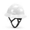 white | Full Brim Vented Hard Hat with 4-Point Ratchet Suspension – Type 1 Class C | GH328W
