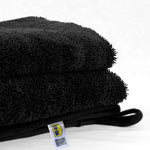 1 pack | close-up of texture with label visible | 600 GSM Twist Loop Car Drying Microfiber Towel 25x36 in — WD-40, Scratch-Free & Lint-Free | L40400