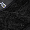 2 pack | close-up of textured surface with care label | 600 GSM Twist Loop Car Drying Microfiber Towel 25x36 in — WD-40, Scratch-Free & Lint-Free | L40401