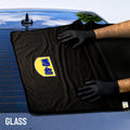 1 pack | product in use drying car window | 600 GSM Twist Loop Car Drying Microfiber Towel 25x36 in — WD-40, Scratch-Free & Lint-Free | L40400