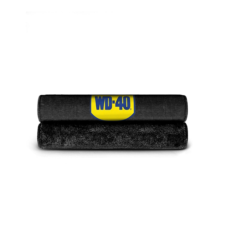 1 pack | rolled towel displaying label and texture | 600 GSM Twist Loop Car Drying Microfiber Towel 25x36 in — WD-40, Scratch-Free & Lint-Free | L40400