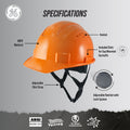 orange | GH326O vented cap style hard hat with chin strap