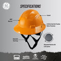 orange | Full Brim Vented Hard Hat with 4-Point Ratchet Suspension – Type 1 Class C | GH328O