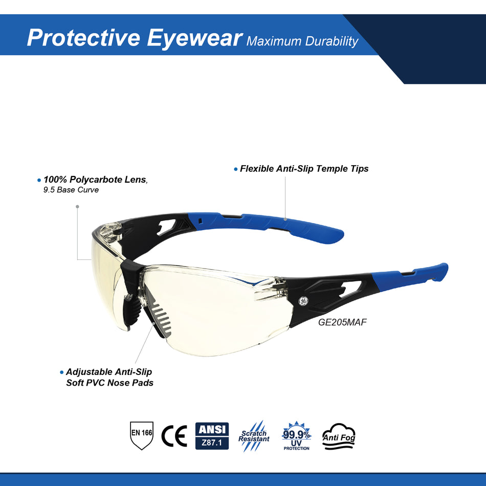 GE205MAF | Safety Glasses | Frameless, ANSI Z87.1, UV Protection