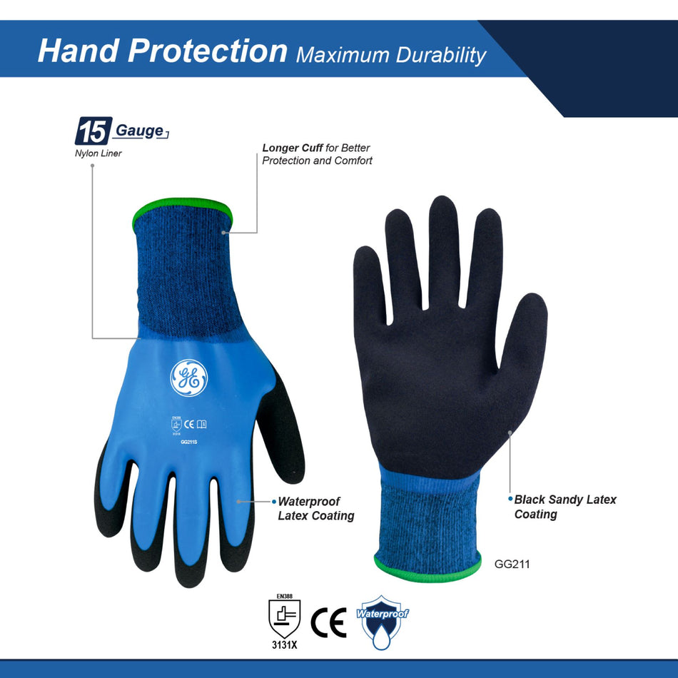 General Purpose Gloves | Waterproof 15 Gauge Sandy Latex