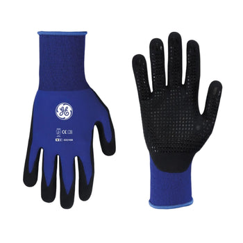 M | Dotted Palm Nitrile Dipped Gloves | 15 Gauge Liner
