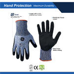 all-show | Micro Foam Nitrile Dipped Gloves | ANSI Cut Level 3