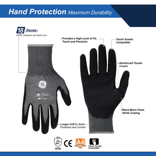 Cut Resistant Touch Screen Micro Foam Gloves