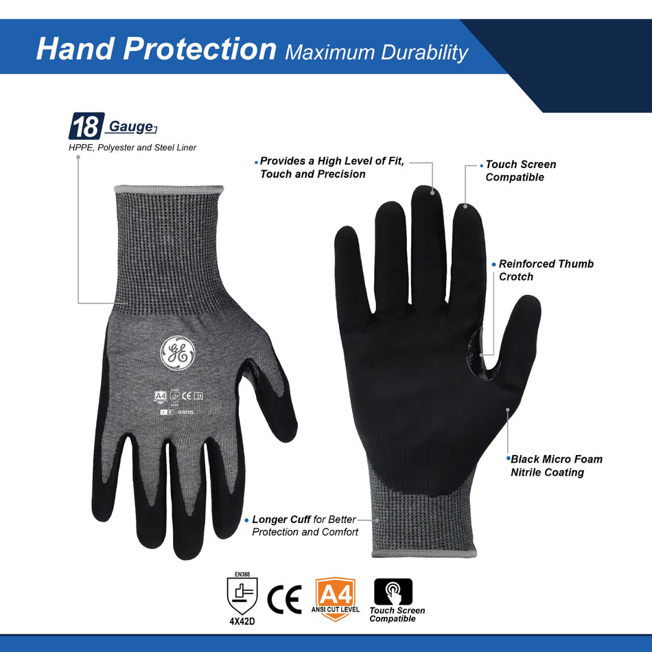 all-show | Cut Resistant Gloves | ANSI Cut Level 4, Touch Screen