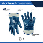 Fully Dipped Nitrile Gloves | 10 Gauge, EN388 Certified