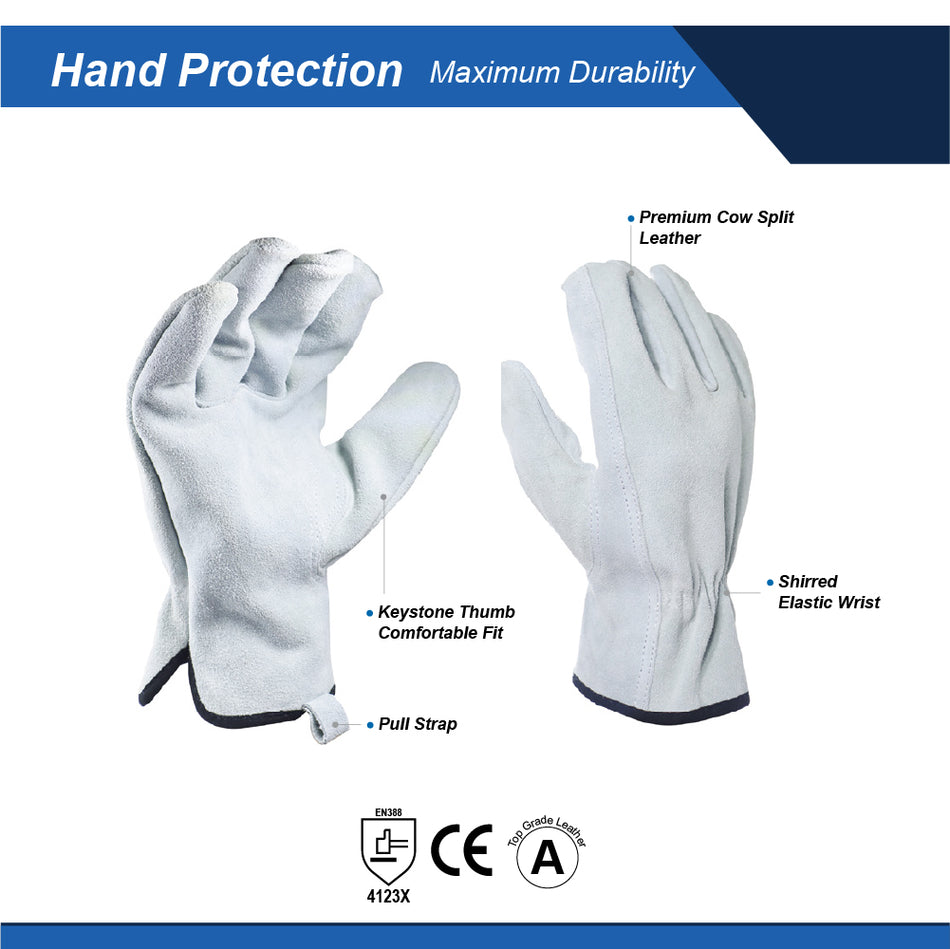 Driver Gloves | Cow Split Leather | GG308