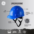 blue | GH326B vented cap style hard hat with chin strap