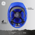 blue | GH326B vented cap style hard hat with chin strap