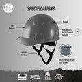 gray | GH326G vented cap style hard hat with chin strap