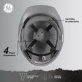 gray | GH326G vented cap style hard hat with chin strap