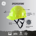 Hi-Vis Lime | GH326HN vented cap style hard hat with chin strap