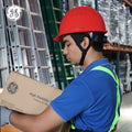 red | GH326R vented cap style hard hat with chin strap