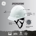 white | GH326W vented cap style hard hat with chin strap
