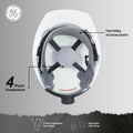 white | GH326W vented cap style hard hat with chin strap