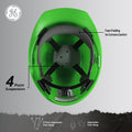 green | top-down interior view showing suspension system | Hard Hat | Type 1, Cap Style, Dielectric, Non Vented | GH327N