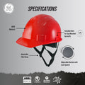 red | Hard Hat | Type 1, Cap Style, Dielectric, Non Vented | GH327R