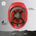 red | interior top-down view showing suspension system | Hard Hat | Type 1, Cap Style, Dielectric, Non Vented | GH327R