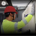 red | worker wearing hard hat in action | Hard Hat | Type 1, Cap Style, Dielectric, Non Vented | GH327R