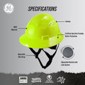 Hi-Vis Lime | Full Brim Vented Hard Hat with 4-Point Ratchet Suspension – Type 1 Class C | GH32HN