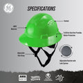 green | Full Brim Vented Hard Hat with 4-Point Ratchet Suspension – Type 1 Class C | GH328N