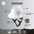 white | Full Brim Vented Hard Hat with 4-Point Ratchet Suspension – Type 1 Class C | GH328W