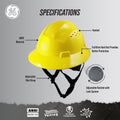 yellow | Full Brim Vented Hard Hat with 4-Point Ratchet Suspension – Type 1 Class C | GH328Y