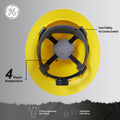 yellow | Full Brim Vented Hard Hat with 4-Point Ratchet Suspension – Type 1 Class C | GH328Y