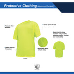 green| Hi-Vis Short Sleeve Shirt | Moisture Wicking, UPF 40+