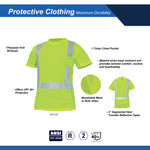 green | Hi-Vis Short Sleeve Shirt | ANSI Class 2, UPF 40+