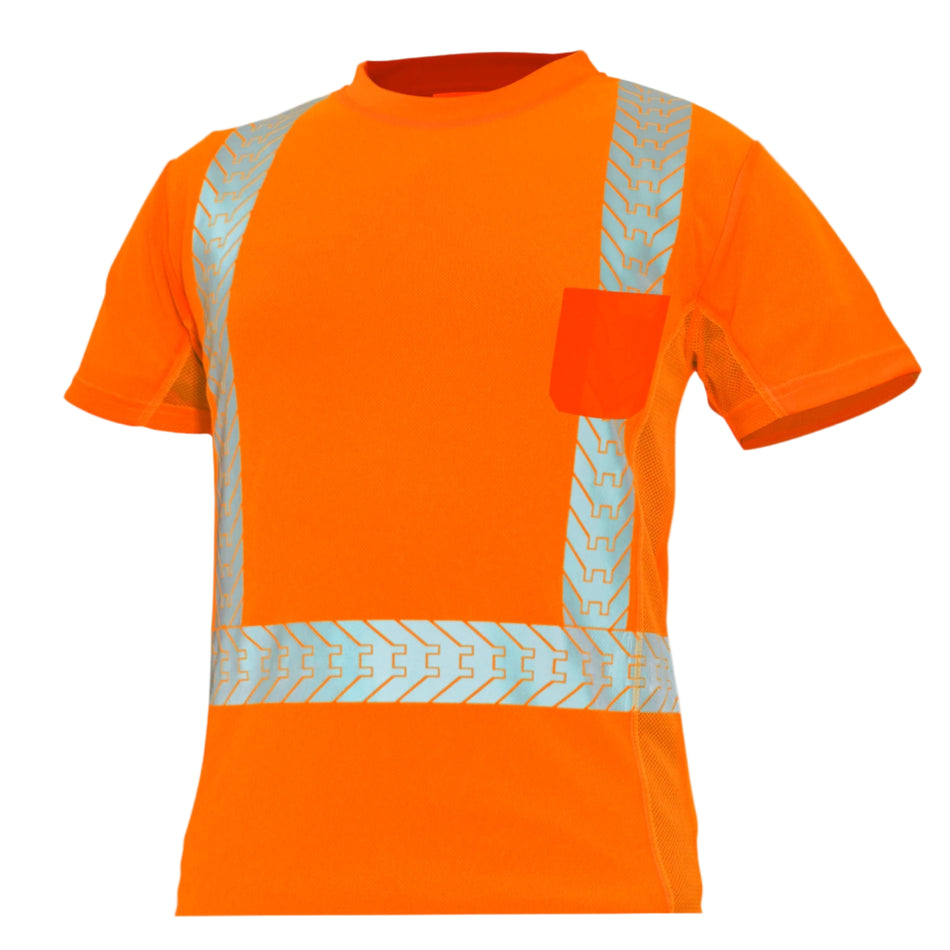 orange | Hi-Vis Short Sleeve Shirt | ANSI Class 2, UPF 40+
