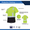 green | Hi-Vis Short Sleeve Shirt | ANSI Class 2 UPF 40+