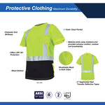 green | Hi-Vis Short Sleeve Shirt | ANSI Class 2 UPF 40+