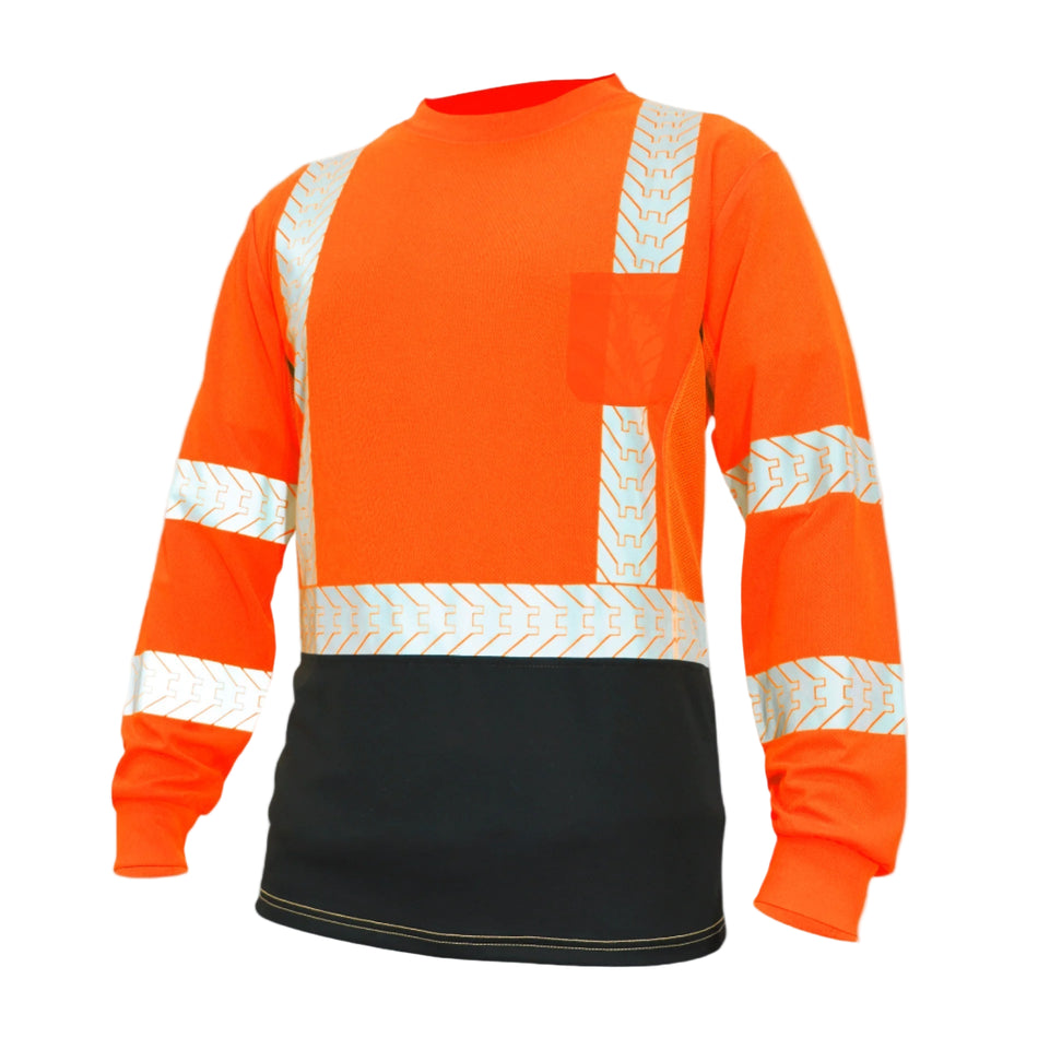 orange | Hi-Vis Long Sleeve Shirt | UPF40+, Class 3, ANSI 107-2020
