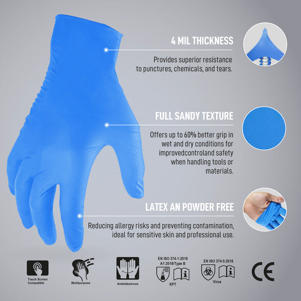 4 Mil Nitrile Gloves