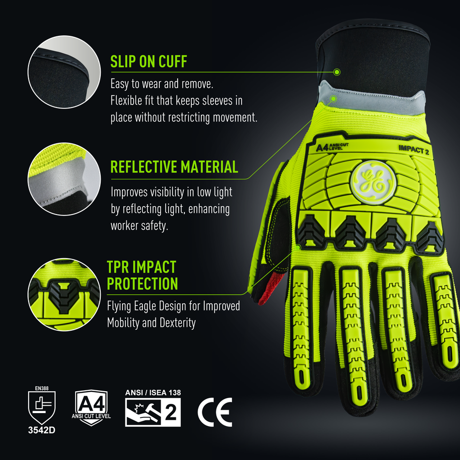 Oil & Gas Impact Resistant Gloves | ANSI A4 Cut & Impact Protection | GG422