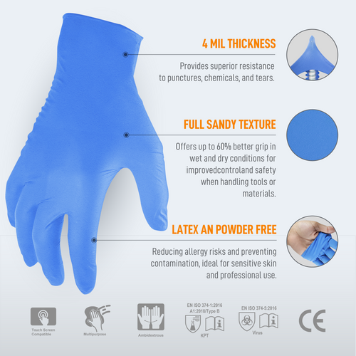 6 Mil Nitrile Gloves