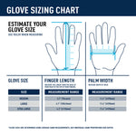 sizing chart | 4 Mil Nitrile Gloves | Touch Screen Compatible