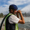 blue, Vented | person wearing helmet at construction site | Safety Helmet | Type 2, Vented with Koroyd® | GH500B