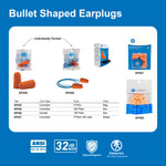 Bullet Shaped Earplugs | 32 NRR Dielectric | GP425