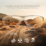 gray, Clear Anti-Scratch | 03 Series - Frameless Safety Glasses | GE203C