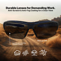 black/indigo, Clear Anti-Fog | front view in desert landscape setting | 09 Series - Safety Glasses | GE109BAF