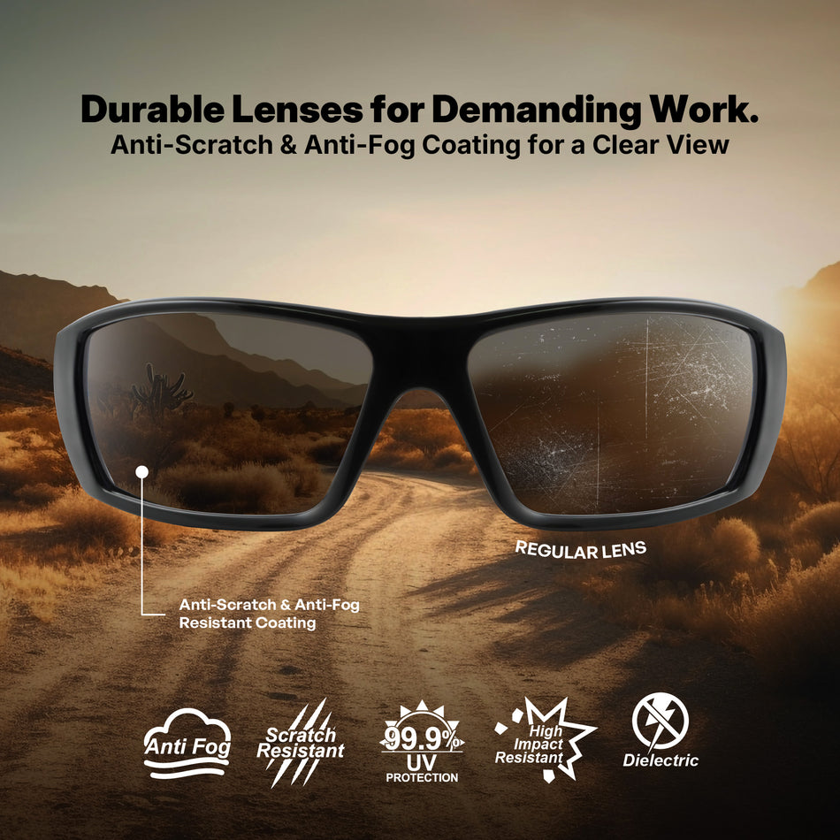 GE104SAF | Safety Glasses | ANSI Z87.1, UV Protection 