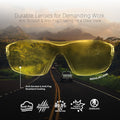 gray, Amber Anti-Fog | GE 03 Series Frameless Safety Glasses | ANSI Z87.1 | GE203AAF