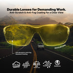  gray | Amber Anti-Fog | Safety Glasses | Frameless Anti-Fog/Anti-Scratch